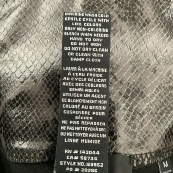 7 For All Mankind Snake Print Coated Pull-on Pants M - Picture 7 of 8